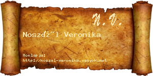 Noszál Veronika névjegykártya